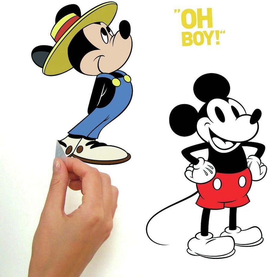 RoomMates RMK3831SCS Mickey Mouse The True Original 90Th Anniversary Peel and Stick Wall Decals,Black, White, Red, Yellow, Blue - Image 3