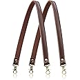 Allzedream Genuine Leather Purse Strap Sewing Canvas Replacement Handbag Shoulder Bag 2 Pcs