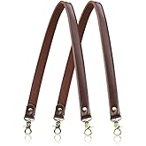 Allzedream Genuine Leather Purse Strap Sewing Canvas Replacement Handbag Shoulder Bag 2 Pcs