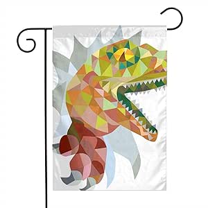 NA Reptiles Mosaico Multicolor Ilustración de Trex Salvaje Abre Boca