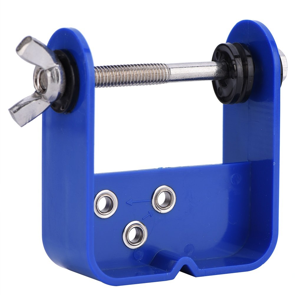 Archery Bow String Serving Jig, Adjustable Tension Tool for Recurve Compound Bows (blue) Aluminium Alloy Lightweight