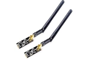 Hutomwua NRF24L01+PA+LNA Wireless Transceiver RF Transceiver Module with SMA Antenna 2.4G 1100m 2Pcs