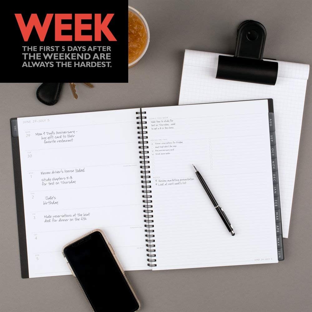 Academic Planner 2020-2021, AT-A-GLANCE Weekly & Monthly Planner, 8-1/2" x 11", Large, Elevation, Black (75959P05), Model: 75959P0521 - Image 5