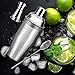 Mngarista 24 oz Cocktail Shaker Set - Drink Shaker - Bartender Kit - Stainless Steel Martini Shaker with Double Jigger and Stainless Steel Straw