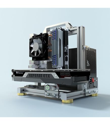 Open Air PC-Testbench - Rahmen Für ATX, MATX, ITX Motherboards, Vertikale GPU, Bis 265mm