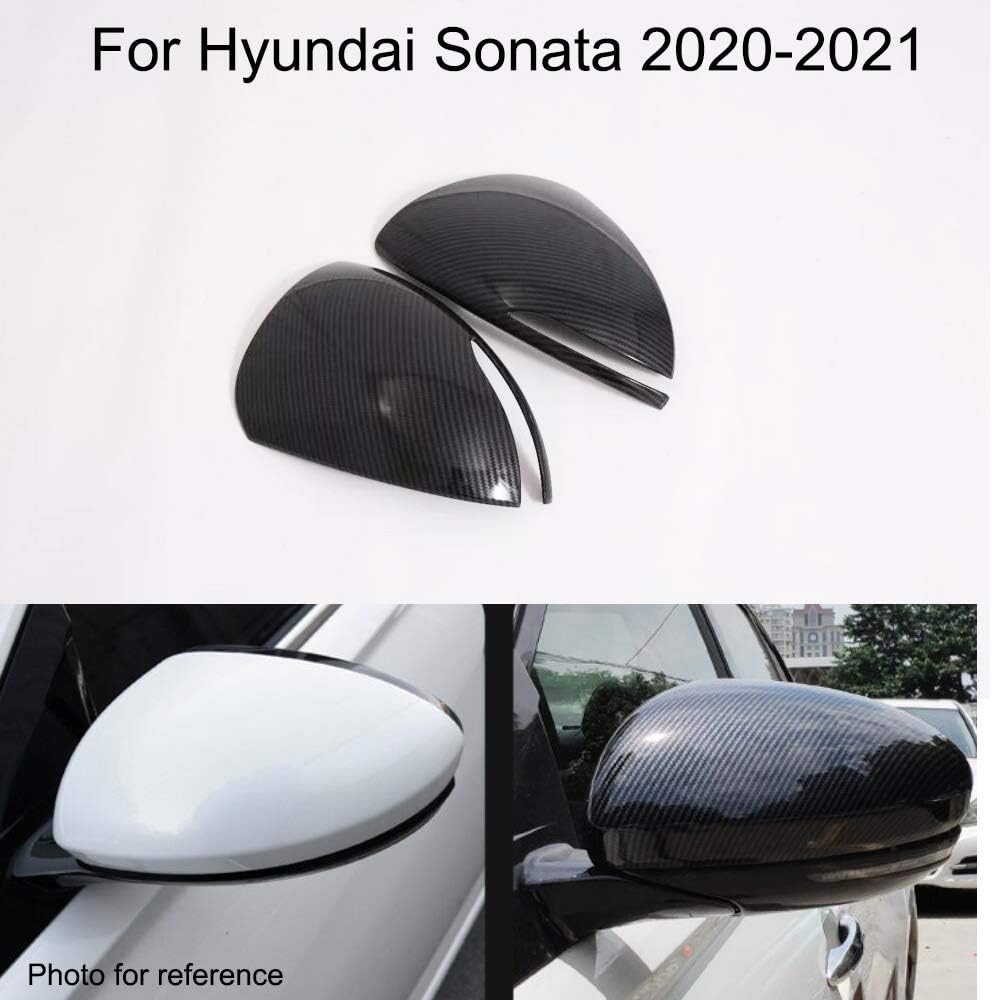 Yingchi Carbon Fiber 2pcs Car Rearview Side Mirror Cover Trim Rearview Mirror Trim