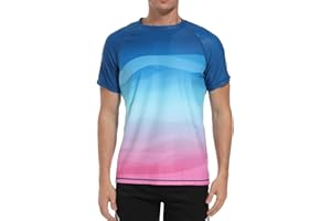 VAYAGER Men's Swim Shirts Rash Guard UPF 50+ T Shirts Quick Dry Loose Fit Water Surfing Shirt