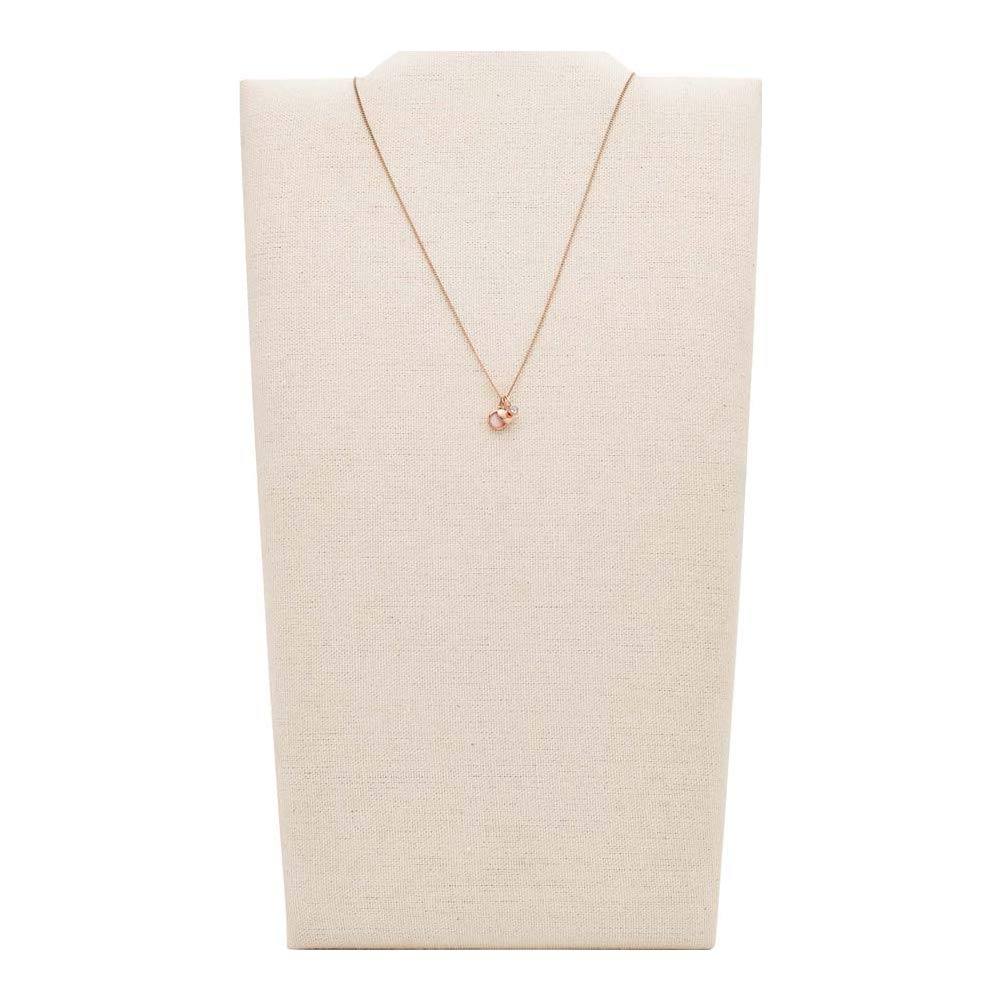FOSSIL Necklace for Women, Rose-gold tone stainless steel necklace