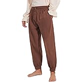 Pirate Pants for Men,Halloween Pirate Costume,Renaissance Costume Medieval Pants,100% Cotton Ren Faire Viking Gothic Trousers