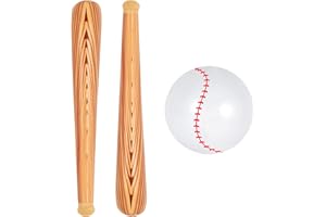 YOTHORN Inflatable Baseball Set, Ball Baseball and Inflatable Baseballs Bat, Baseballs Party Decoration for Kid Adult Pool Beach Party Favors
