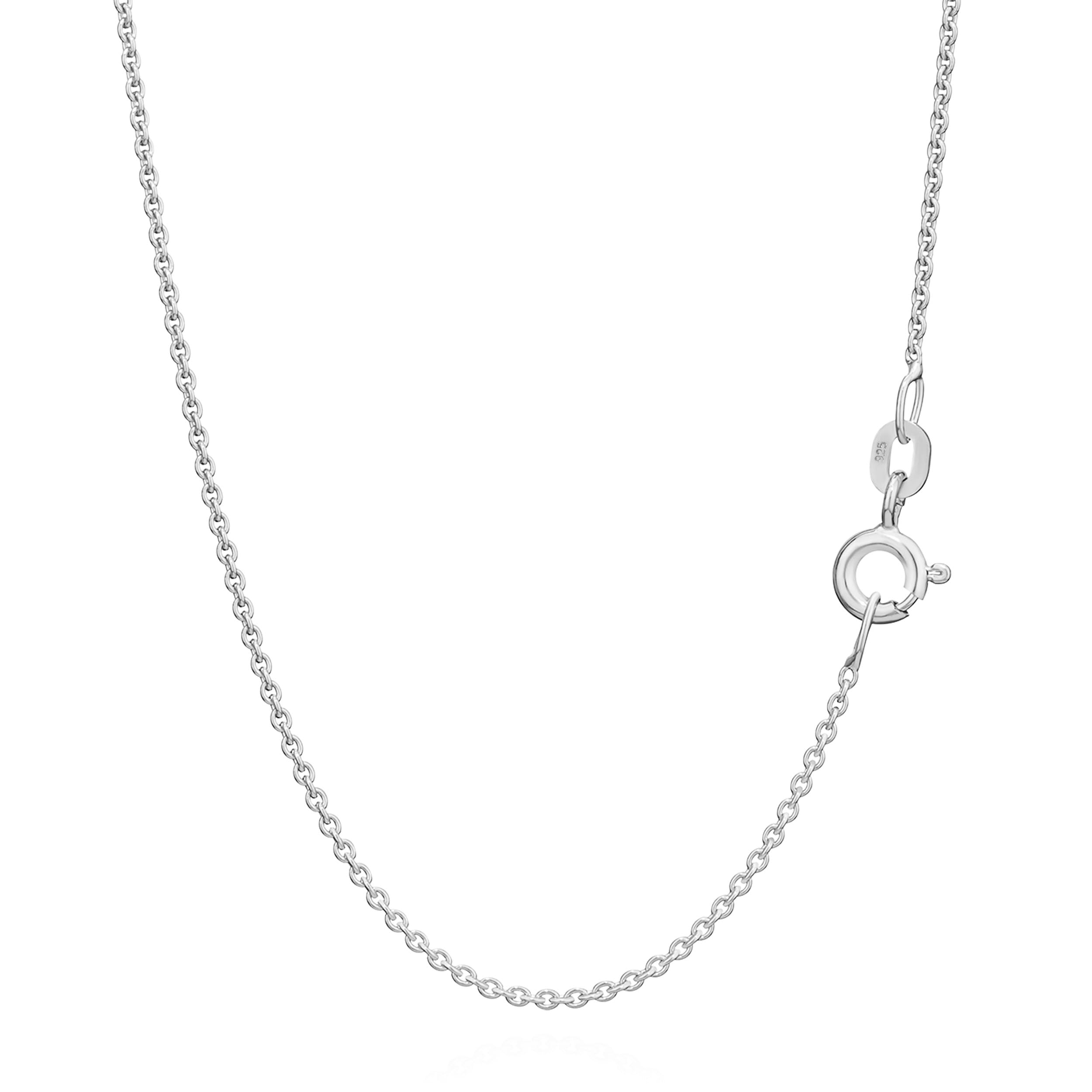NKlaus 45cm anchorchain silver chain 0,8mm 925 sterling silver necklace round 0,85g 9273