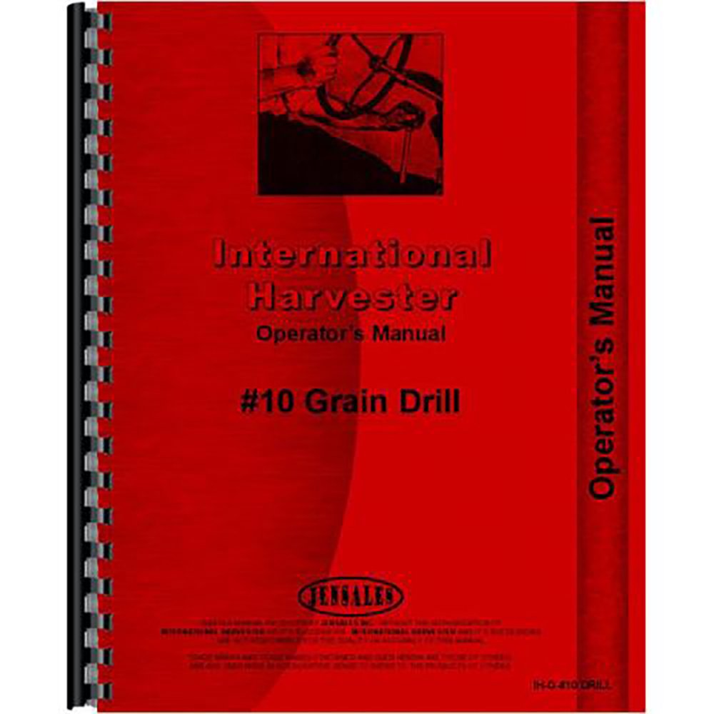 Amazon.com: New International Harvester 10 Grain Drill Operators Manual:  Industrial & Scientific