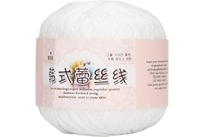 Lace Thread Crochet Thread Popular Silk Light Thin Line Lace Cotton Yarn Crochet Thread Lace Yarn for Knitting Embroidery wit