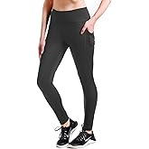 Yogipace Women's Petite/Regular/Tall Water Resistant Thick Thermal Fleece Lined Leggings,Warm Winter Tights with Side Pockets