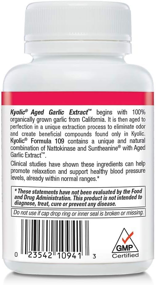 Kyolic Aged Garlic Extract Formula 109, Blood Pressure Health, 160 capsules: Health & Personal Care
