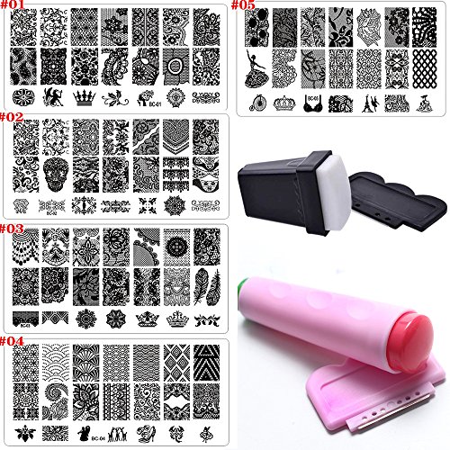 Bluezoo nail stamping manicure image plates accessories kit *drag…