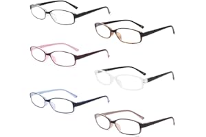 IVNUOYI 6 Pack Reading Glasses Blue Light Blocking with Spring Hinges,Colors Lightweight Readers for Women,Anti Glare UV Computer Eyeglasses 2.25
