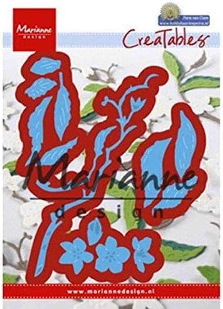 Marianne Design MDLR0512 Creatables Petra's Apple Blossom Die, Metal, Blue, 15 x 11 x 0.2 cm