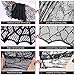OurWarm 80 x 20 Inch Halloween Table Runner, Black Spider Web Tablecloth Polyester Lace Table Runner for Halloween Dinner Table Decorations