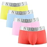 NUDUS Premium Mens Underwear - 4 Pack Soft Cotton Underwear for Men, Low Rise Sexy Mens Underwear, Lightweight & Breathable
