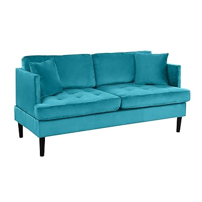 Blue Velvet Tufted Loveseat Sofa Mid Century Nigeria Ubuy