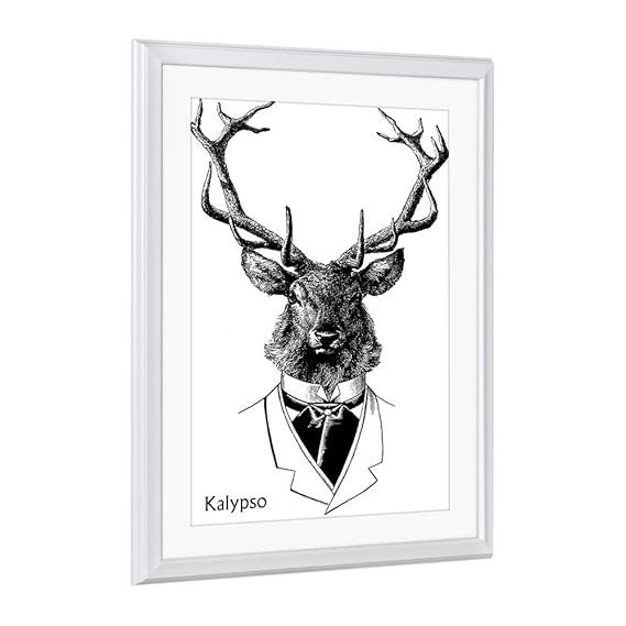 Bilderrahmen Barockrahmen Kalypso 80 X 120 cm Weiß (matt) ANTIREFLEX