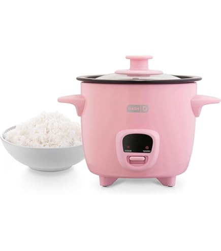 DASH ミニ炊飯器 ピンク Amazon.com: Dash DRCM200GBPK04 Mini Rice Cooker Steamer, Pink