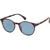 SOJOS Small Round Classic Polarized Sunglasses for Women Men Vintage Style UV400 Lens MAY SJ2113