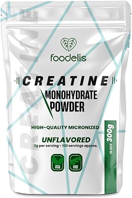 Creatina Monoidrato Micronizzata in Polvere 1 kg, 333 Dosi | 100% Creatina Monoidrato | Senza Sapore | Alta Solubilità, Misurino Incluso