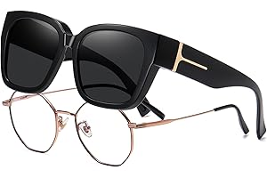 KANASTAL Fit Over Glasses Sunglasses for Women Men, Wrap Around Big Square Polarized Oversize with UV400 Protection