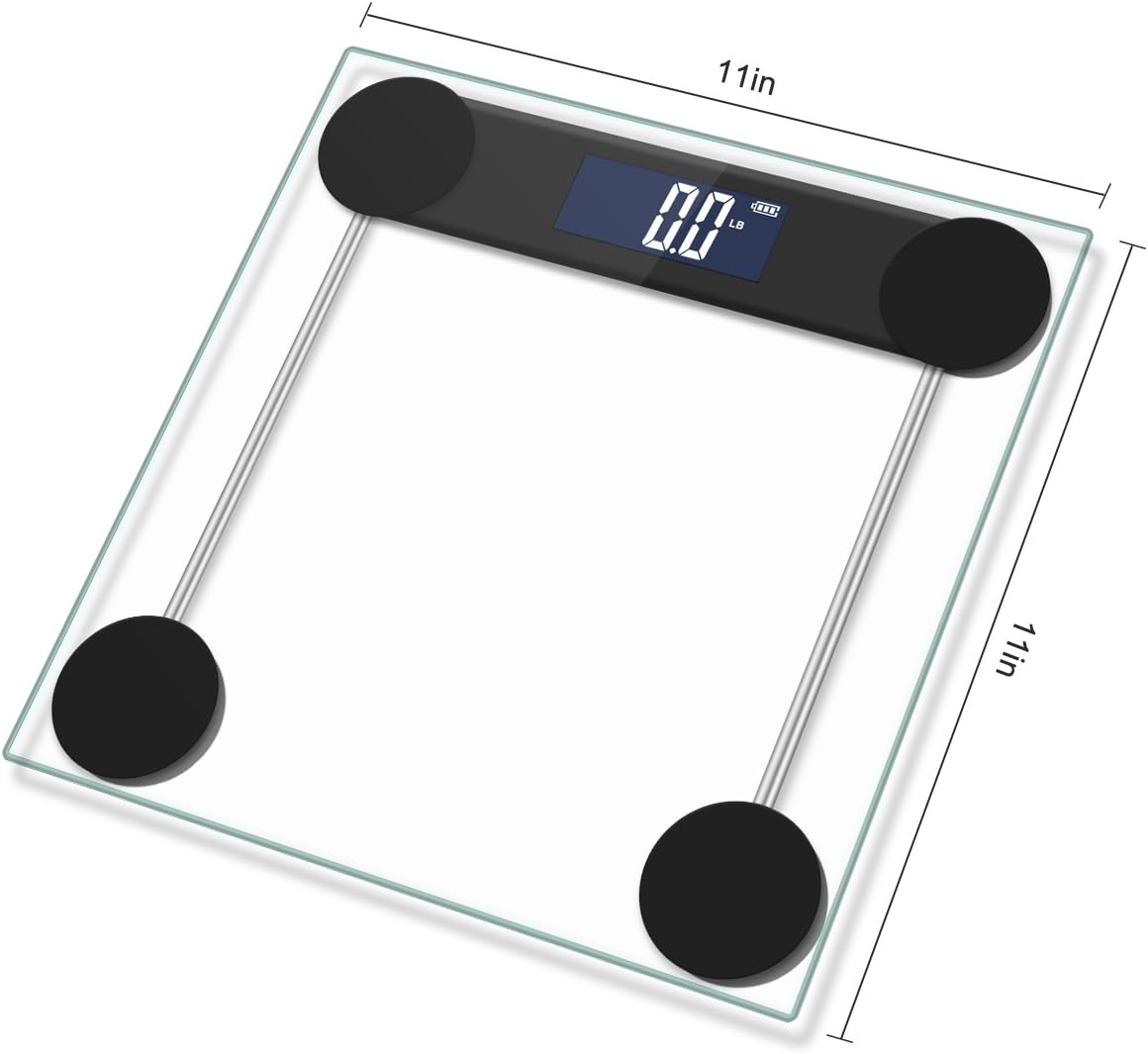 Digital Bathroom Scale, Body Weight Scale with Large Backlit Display, High Accuracy Step-On Technology, 400 Pounds: Health & Personal Care