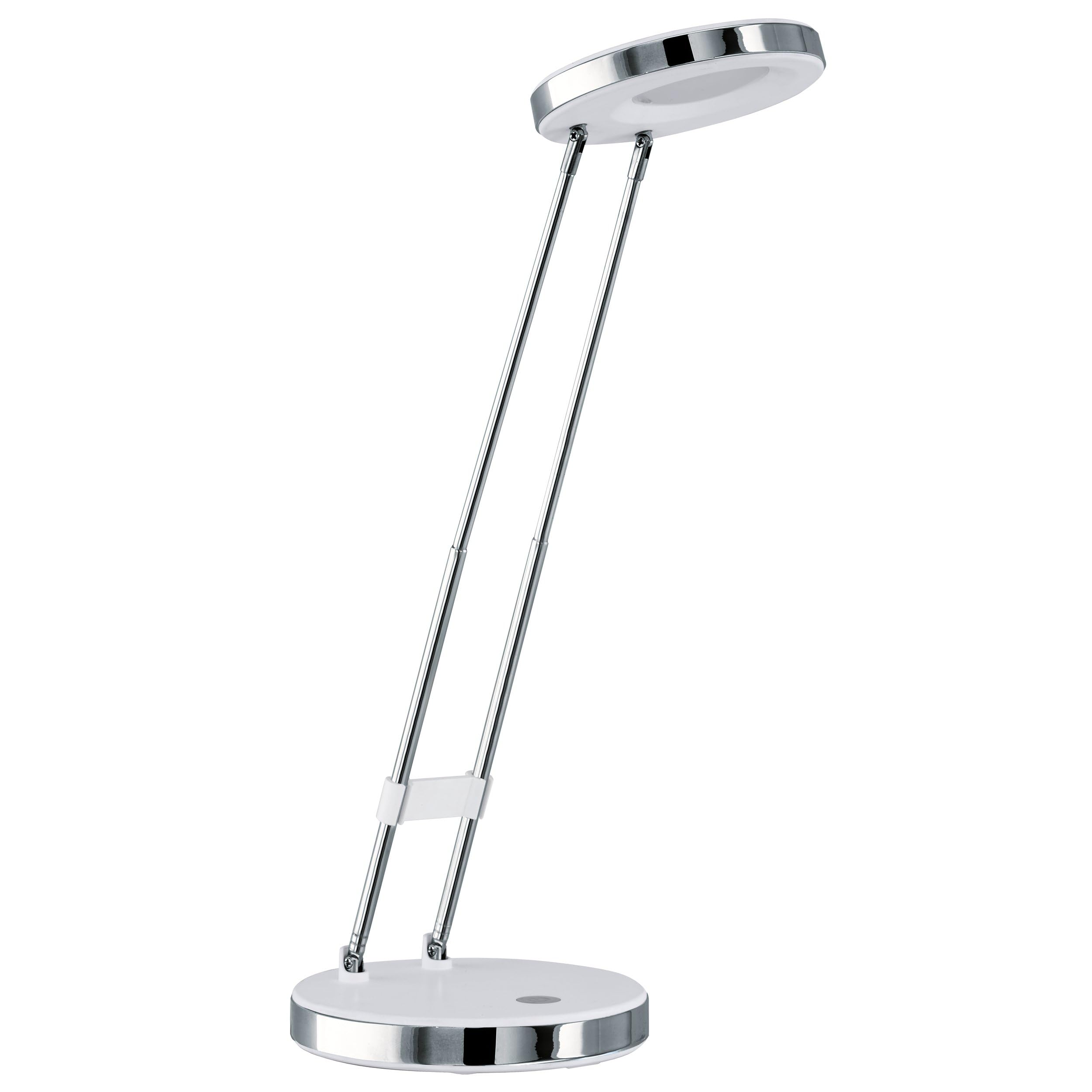 Eglo LED Modern Chrome/White Touch Switch Desk Lamp 'GEXO'