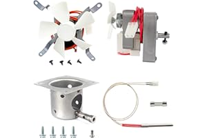 MARS CAMP Auger Motor, Grill Induction Fan, Fire Burn Pot, and Hot Rod Ignitor Kit, with Screws and Fuse Compatible with Pit Boss and Traeger Wood Pellet Grill