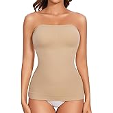 Ellareese Strapless Shapewear Tank Tops Tube Tops for Women Cami Shaper Tummy Control Slimming Camisoles Compression