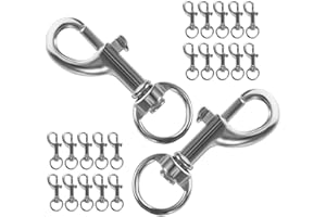 INOOMP 40pcs Zinc Alloy Metal Dog Buckle Snap Hooks with 3/8" Fish Mouth Clip, Gunmetal Finish, Pet Leash