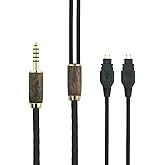 NewFantasia 4.4mm Balanced Cable Replacement Upgrade Cable Compatible with Sennheiser HD600, HD650, HD580, HD660S, HD58X, HD660S2, HD6XX Headphone 7N OCC Copper Silver Plated Cord Walnut Wood Shell
