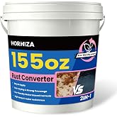 2 in 1 Rust Converter &amp; Metal Primer, 155 Oz Black Rust Inhibitor Paint | Rust Conversion Paint for Metal, Heat-Resistant Anti Rust Coating for Car, Marine, Industrial, Chassis