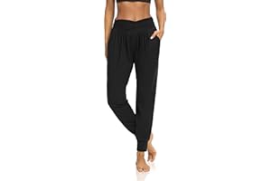 DIBAOLONG Womens Yoga Sweatpants Loose Workout Harem Joggers Casual Comfy Lounge Pajama Pants with Pockets