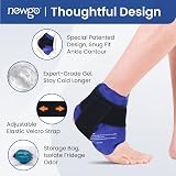 NEWGO Ankle Ice Pack Wrap for Injuries Reusable Hot Cold Therapy view 3
