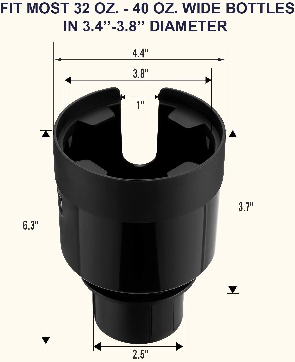 Car Cup Holder Expander Organizer with Adjustable Base, Fit for 32/40 Ounce Hydro Flasks, 30/32/38/48 Oz Nalgenes, 20/26/30 Ounce Yeti Ramblers, 40 Ounce Klean Kanteens, 32/40 Ounce Camelbak: Automotive