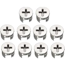 13mm Dia Furniture Connecting Cam Lock Fittings Nut 20pcs - Silver Tone