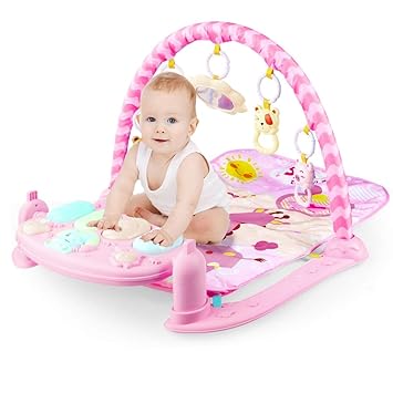 pink baby play gym