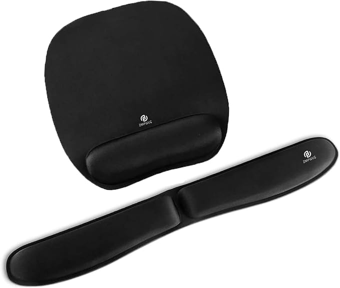 Tapis De Souris Ergonomique Avec Repose-poignet Mémoire De Forme - Taille 28x25 Cm - Base Antidérapante - Pour Bureau, Gaming, Travail