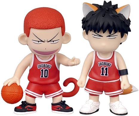 Amazon Co Jp スラムダンクアニメ図qバージョン流川楓桜木花道人形pvcモデルの役割おもちゃの彫像の装飾9センチメートル サイズ 9センチメートル Qingqiao ホビー