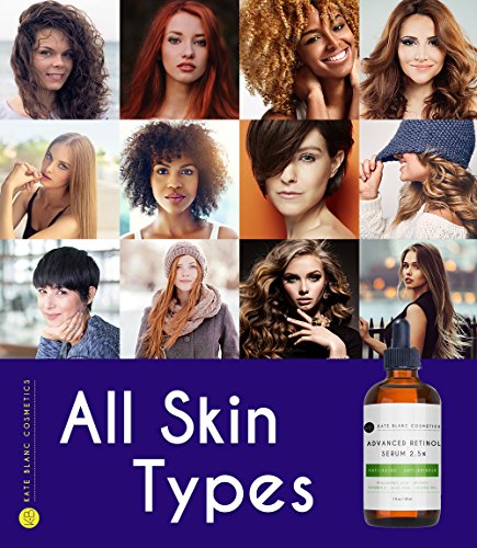 Retinol Serum 2.5% with Hyaluronic Acid & Vitamin E for Face, Acne Scars, Dark Spots by Kate Blanc. Professional Anti-Aging Topical Facial Serum, Anti-Wrinkle, Reduce Appearance of Fine Lines (1oz) - Thumbnail 4