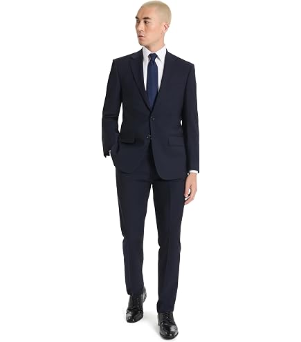 DKNY Men's Modern Fit High Performance Separates Suit Pants, Blue