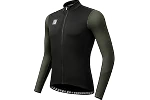 Santic Cycling Jersey Men's Long Sleeve Tops Mountain Bike Shirts Bicycle Jacket with Pockets Universal