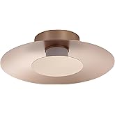Golden Lighting Yep Luma Integrated LED Flush Mount in French Gold and French Gold Shade