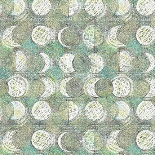 Lunar Moon Cycle Lune Fabric Lunar Phases Sketch by Wren Leyland Printed on Sport Lycra Fabric by the Yard by Spoonflower