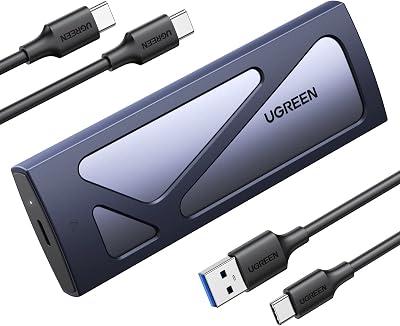 UGREEN M.2 NVMe Enclosure 10Gbps Aluminum USB 3.2 Gen2 Tool-Free 2230-2280